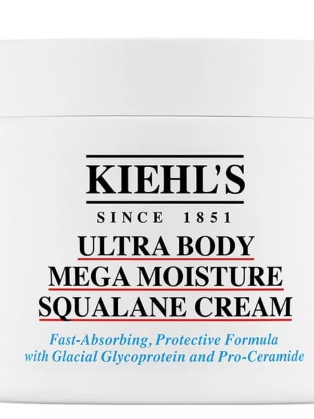 New Sealed Kiehl's Ultra Body Mega Moisture Squalane Cream 8.4oz Full Size